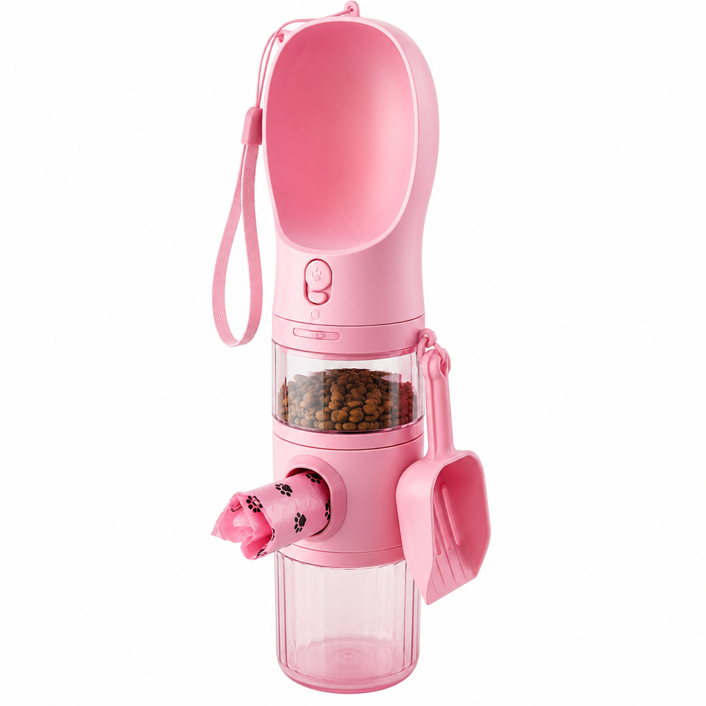🐾 PawGo 4 en 1™ – Bebedero Portátil para Perros 500 ml